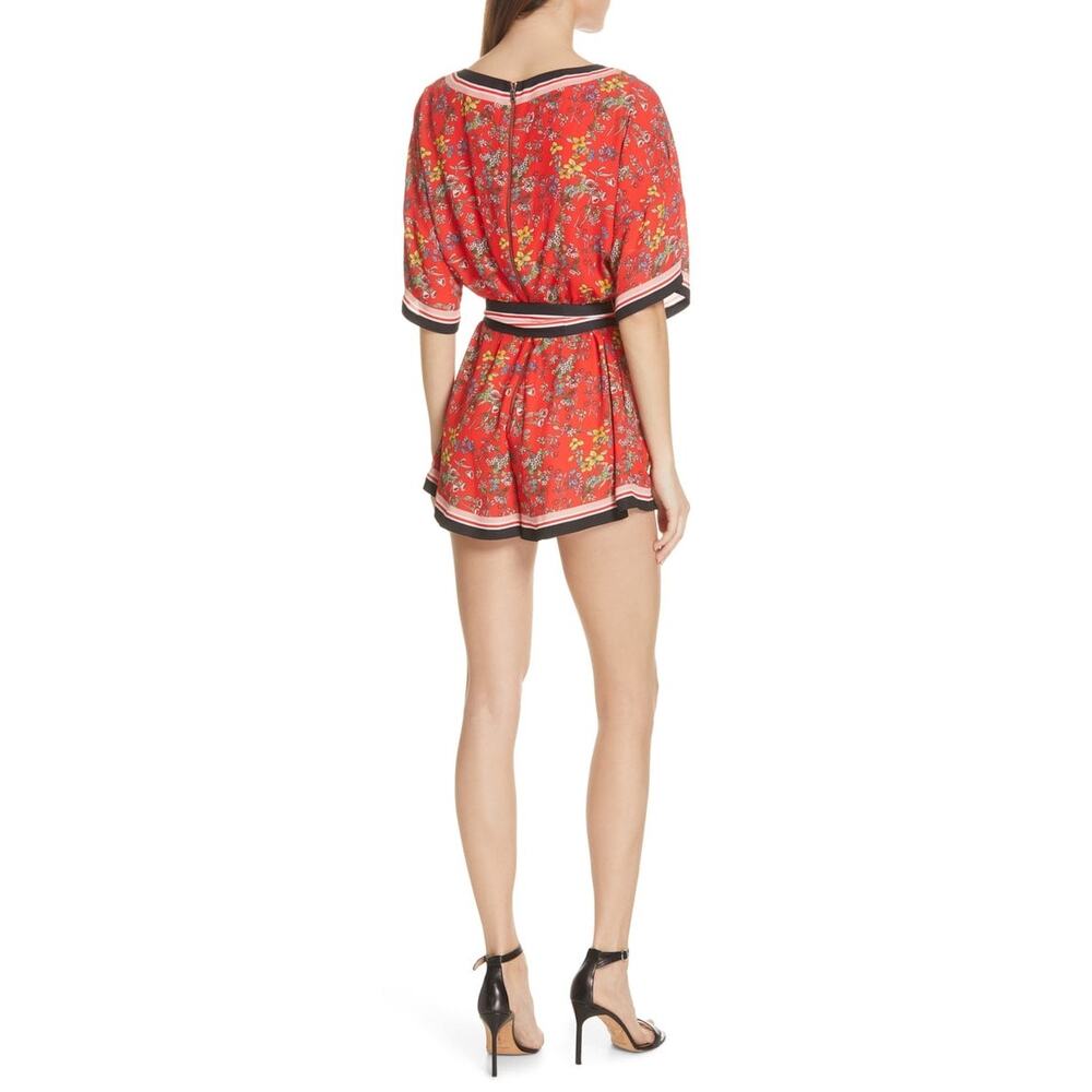 SZ 10 Alice + Olivia Bowie Belted Romper - Picture 2 of 5